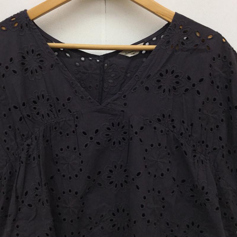 サマンサモスモス Samansa Mos2 カットソー 半袖 FREE 花柄 チャコールグレー / チャコールグレー /  レディース USED 古着 中古 10141846