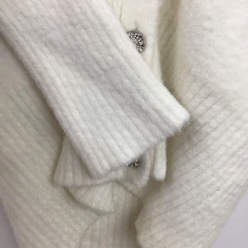 ザラ ZARA カーディガン 長袖 S 無地 白 / ホワイト /  レディース USED 古着 中古 10139869