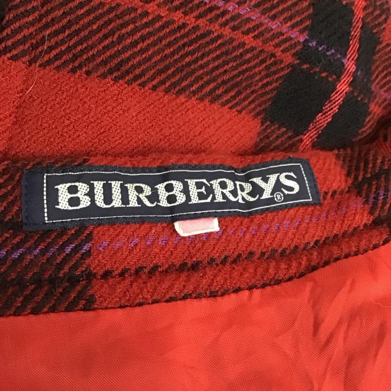 バーバリーズ BURBERRYS スカート ひざ丈スカート FX088-939 ウール シルク チェック 赤 / レッド / X 黒 / ブラック / X 紫 / パープル /  レディース USED 古着 中古 10112014