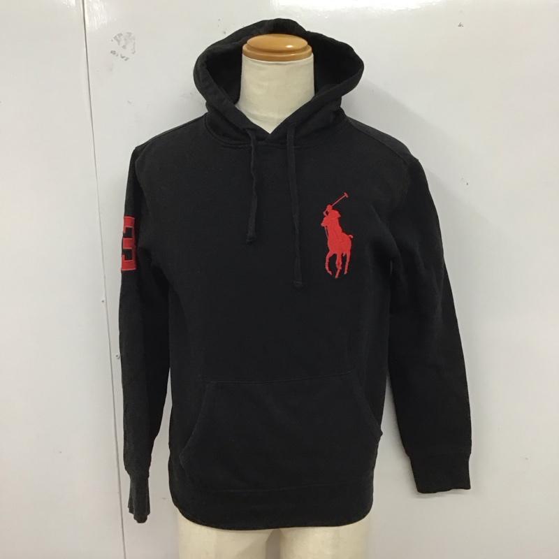 ポロラルフローレン POLO RALPH LAUREN トレーナー 長袖 長袖パーカー プルオーバーパーカー プリントスウェット トレーナー S ロゴ、文字 黒 / ブラック /  メンズ USED 古着 中古 10123712