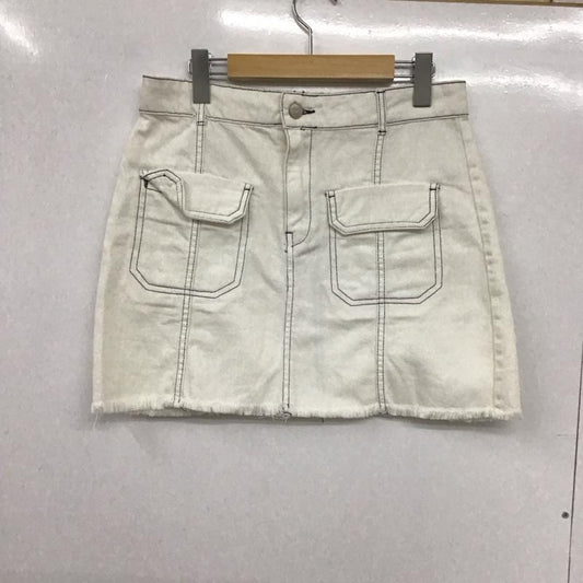 ザラ ZARA スカート ミニスカート M 無地 白 / ホワイト /  レディース USED 古着 中古 10133635