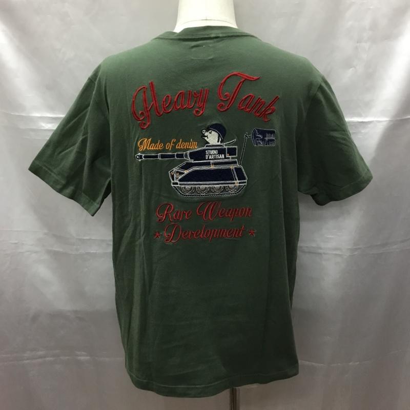 ステュディオ・ダ・ルチザン STUDIO D ARTISAN Tシャツ 半袖 XL 刺繍 緑 / グリーン /  メンズ USED 古着 中古 10108734