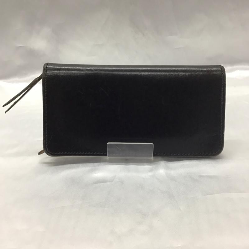 カワタコキンセイ 革蛸謹製 財布 長財布 レザー ワンポイント 黒 / ブラック /  メンズ USED 古着 中古 10110956