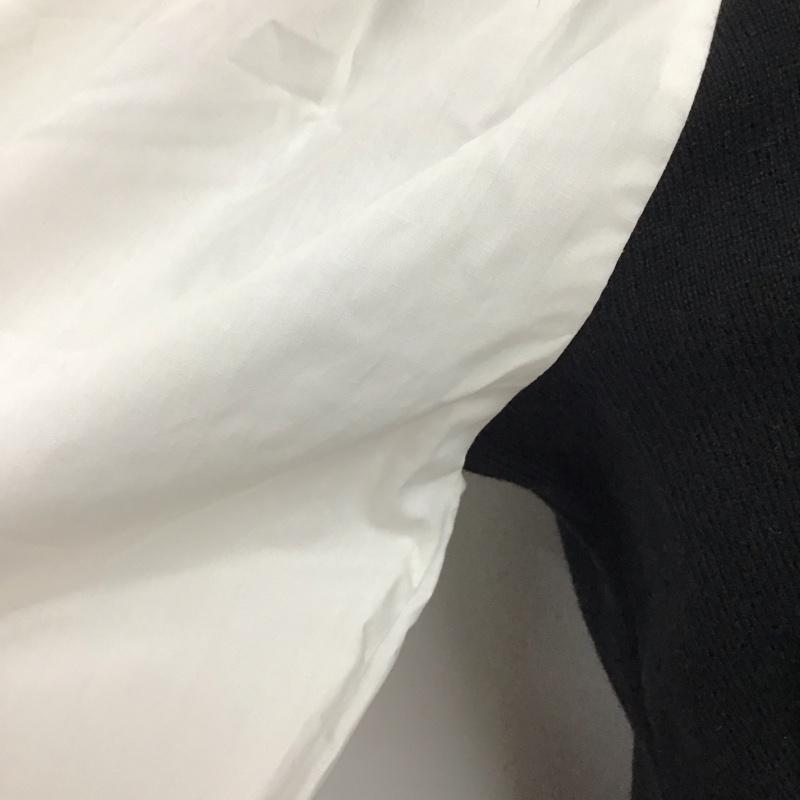 フリーズマート FREE S MART ワンピース ロングスカート 131-2140003 布帛ドッキングロングニットワンピース M 無地 黒 / ブラック / X 白 / ホワイト /  レディース USED 古着 中古 10120762