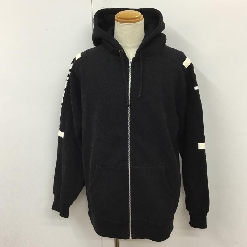 シュプリーム Supreme パーカー 長袖 15aw SidelineTrackZipUpHooded 長袖パーカー ジップアップパーカー XL ロゴ、文字 黒 / ブラック /  メンズ USED 古着 中古 10120645