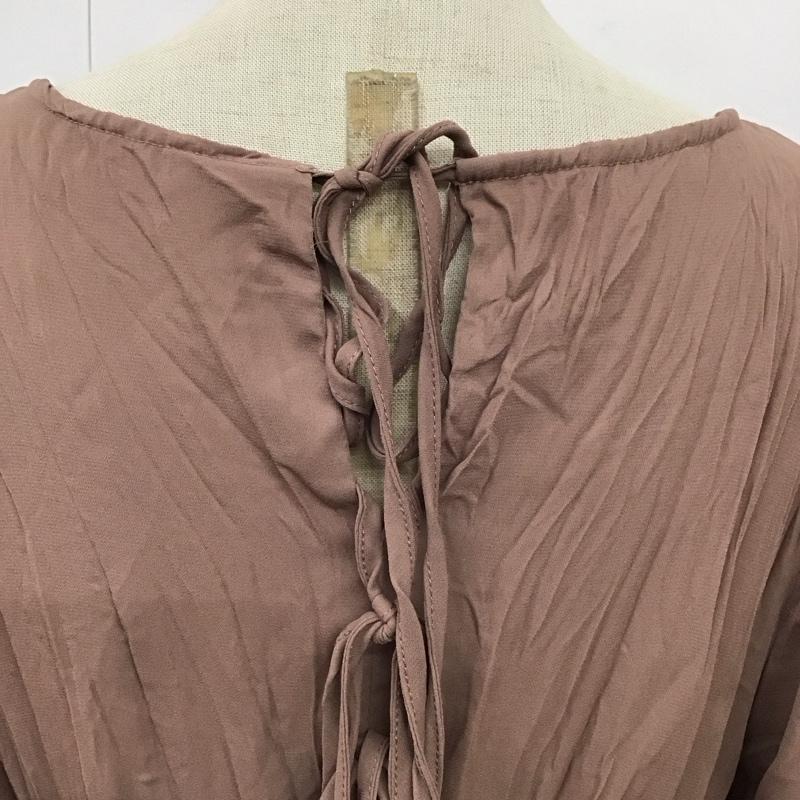ナチュラルクチュール natural couture ワンピース ロングスカート 半袖 ティアード 後ろリボン FREE 無地 桃 / ピンク /  レディース USED 古着 中古 10115494