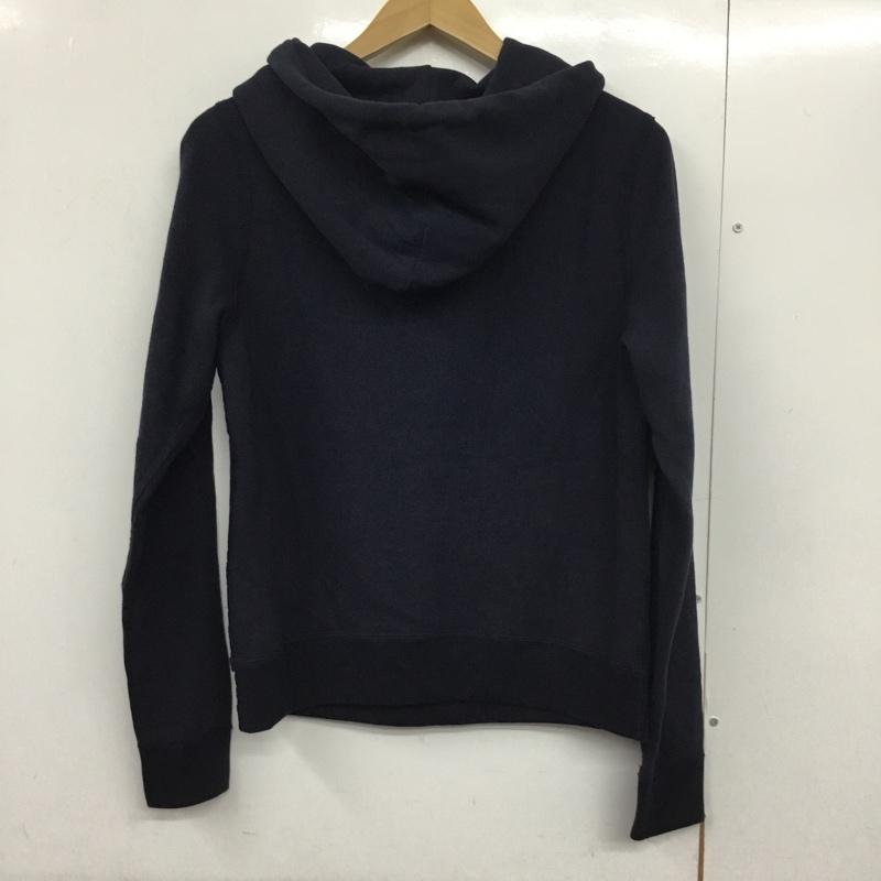 アバクロンビーアンドフィッチ ABERCROMBIE&FITCH パーカー 長袖 裏起毛 プルオーバー S ロゴ、文字 紺 / ネイビー /  レディース USED 古着 中古 10144665