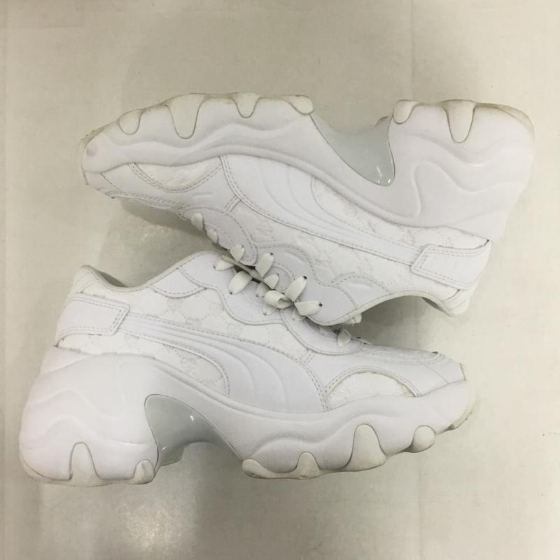 プーマ PUMA スニーカー スニーカー 385335-01 PULSAR WEDGE パルサーウェッジ ATMOS PINK 24cm 箱有 24.0cm ロゴ、文字 白 / ホワイト /  レディース USED 古着 中古 10141542