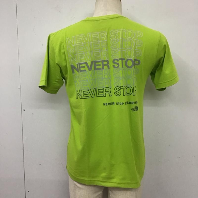 ザノースフェイス THE NORTH FACE Tシャツ 半袖 ON32104 バックプリント S ロゴ、文字 薄緑 / ライトグリーン /  メンズ USED 古着 中古 10114344