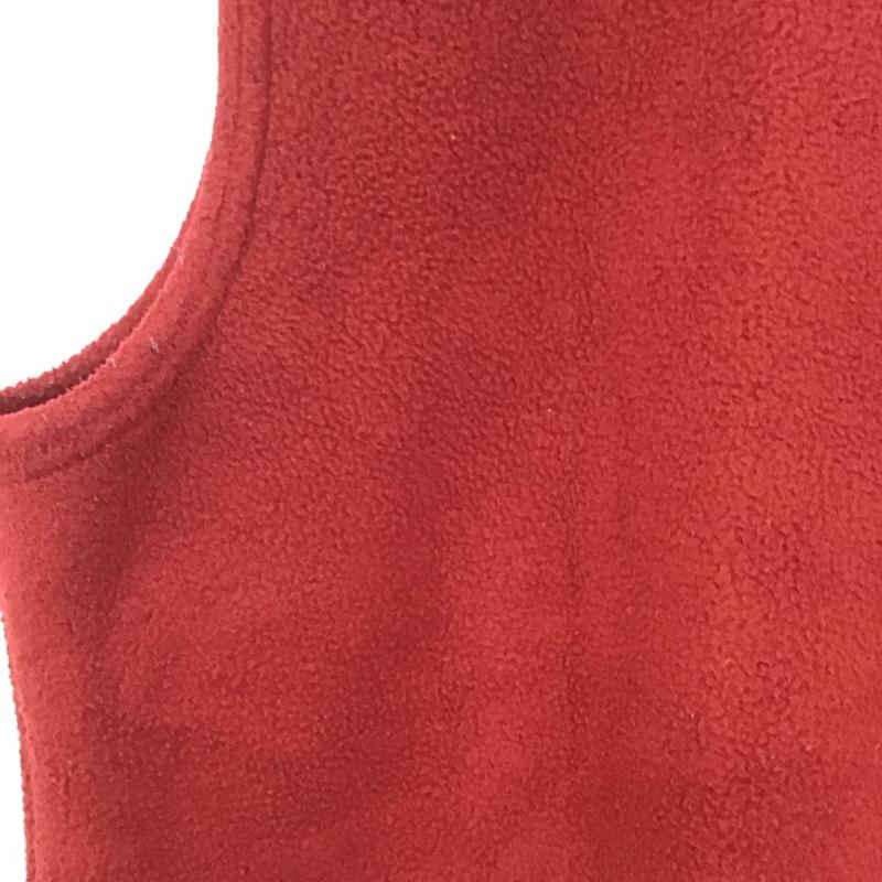 パタゴニア patagonia ベスト ベスト ジップアップベスト フリースベスト ノースリーブ スタンドカラー S ロゴ、文字 赤 / レッド /  メンズ USED 古着 中古 10141977