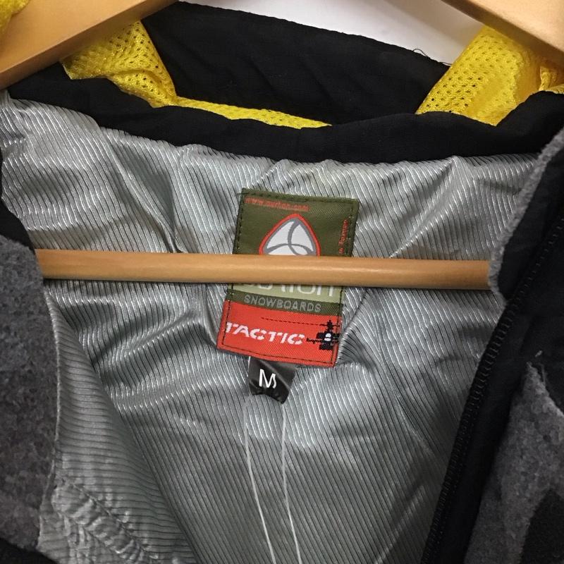バートン BURTON ジャケット、上着 ジャケット、ブレザー ジップアップジャケット パーカージャケット アウター M ロゴ、文字 黒 / ブラック / X 灰 / グレー /  メンズ USED 古着 中古 10143112