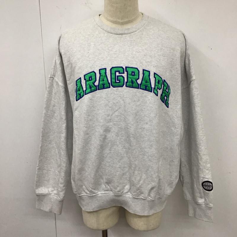 パラグラフ Paragraph トレーナー 長袖 カレッジロゴ スウェット ロゴ、文字 灰 / グレー /  メンズ USED 古着 中古 10121321