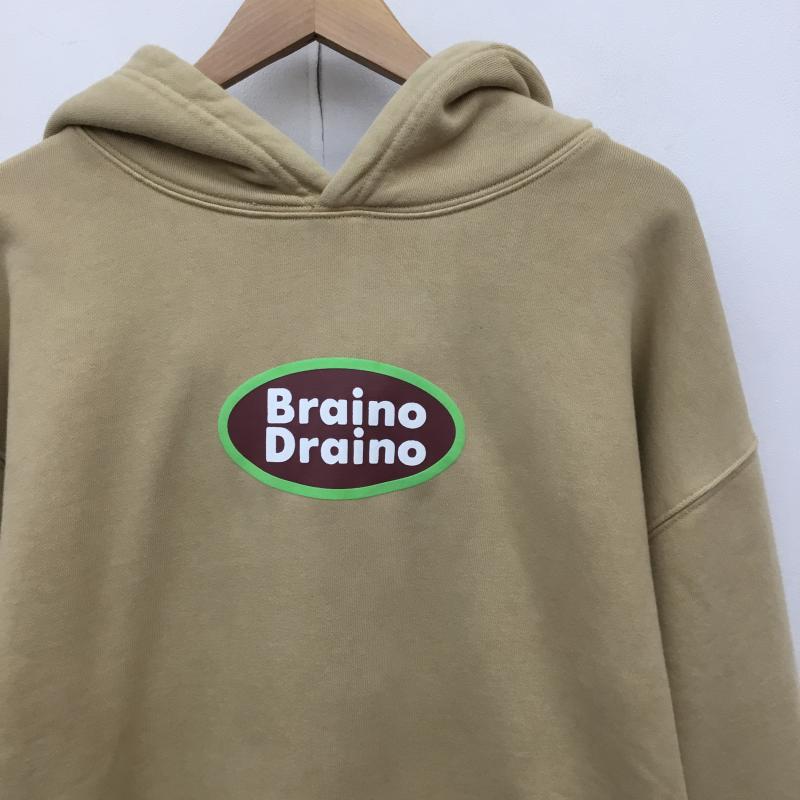 ブレインデット BRAIN DEAD パーカー 長袖 Braino Draino Hoodie Sweatshirt L プリント 茶 / ブラウン /  メンズ USED 古着 中古 10142523