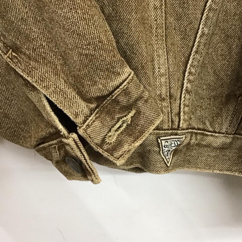 ゲス Guess ジャケット、上着 ジャケット、ブレザー デニムジャケット Gジャン アウター カジュアルジャケット M 無地 茶 / ブラウン /  メンズ USED 古着 中古 10130364