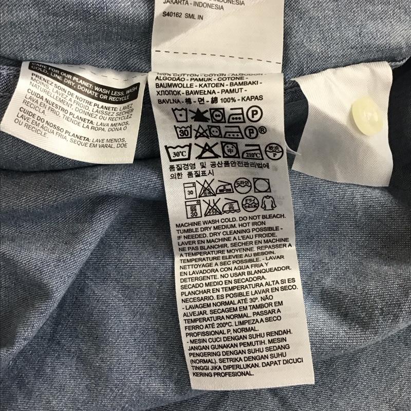 リーバイス Levi s シャツ、ブラウス 半袖 半袖シャツ カラーシャツ 半袖カットソー デニムシャツ M 無地 インディゴ / インディゴ /  メンズ USED 古着 中古 10115150