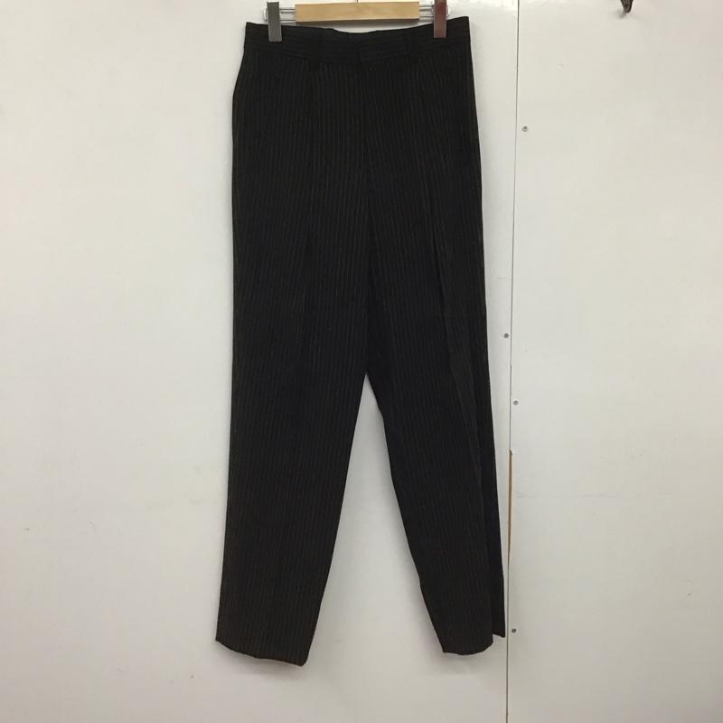 ジャンポールゴルチエ Jean Paul Gaultier パンツ スラックス スラックスパンツ ワイドパンツ センタータックパンツ ストレッチパンツ 48 ストライプ 黒 / ブラック /  メンズ USED 古着 中古 10142429