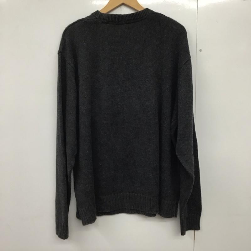 ハーレーダビッドソン Harley-Davidson ニット、セーター 長袖 長袖ニットカットソー クルーネック セーター ロゴ、文字 灰 / グレー /  メンズ USED 古着 中古 10140510