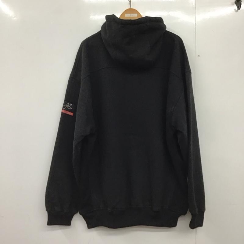 フブ FUBU パーカー 長袖 プルオーバー スウェット 裏起毛 フーディー XL ロゴ、文字 黒 / ブラック /  メンズ USED 古着 中古 10144722