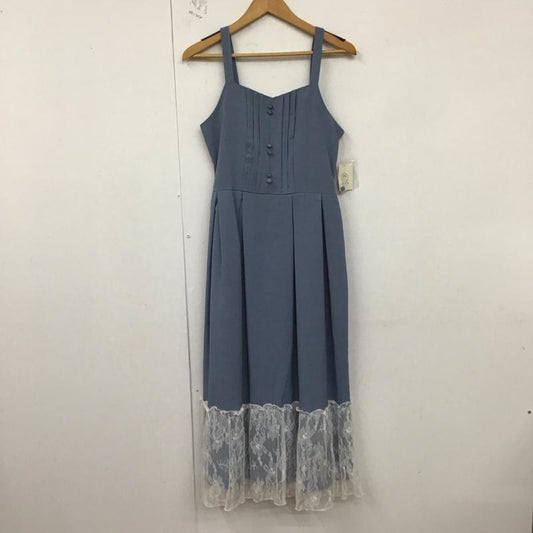 アクシーズファム axes femme ワンピース ロングスカート ノースリーブワンピース ロングワンピース フレアワンピース M 無地 水色 / ライトブルー /  レディース USED 古着 中古 10128959