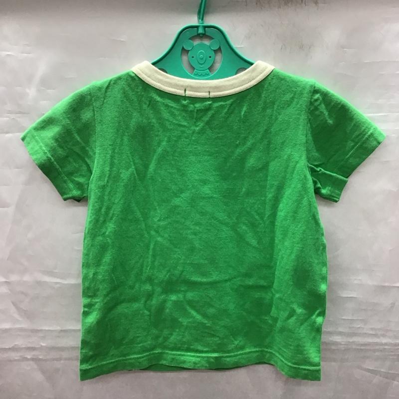 ダブルB Double B Tシャツ 半袖 100cm キッズ クマ サーフィン プリント 100cm ロゴ、文字 緑 / グリーン /  ボーイズ USED 古着 中古 10116906