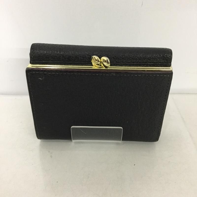 ヴィヴィアンウエストウッド Vivienne Westwood 財布 二つ折り オーブ がま口 ワンポイント 黒 / ブラック / X 金 / ゴールド /  レディース USED 古着 中古 10142180