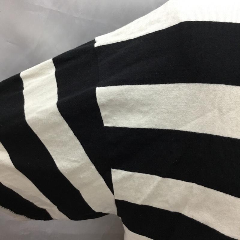 ショット schott Tシャツ 半袖 半袖Tシャツ プリントTシャツ 半袖カットソー XL ボーダー柄 白 / ホワイト / X 黒 / ブラック /  メンズ USED 古着 中古 10120455