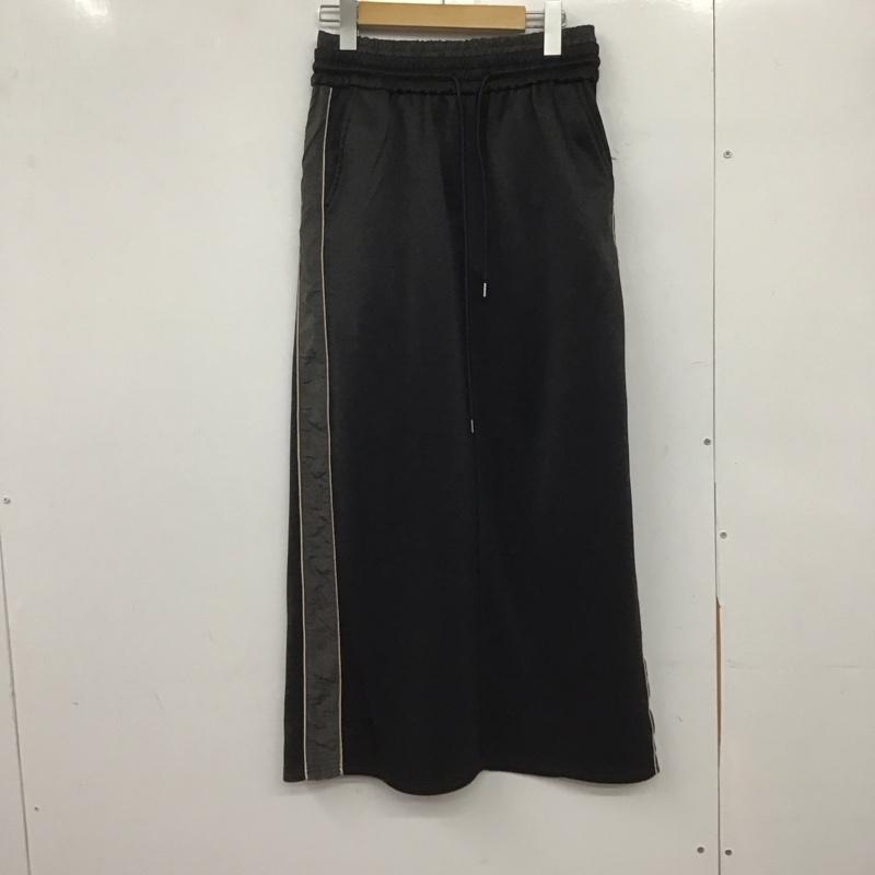 アズールバイマウジー AZUL BY MOUSSY スカート ロングスカート 250HAG81-292H サイドラインダブルウエストナロースカート FREE 無地 黒 / ブラック / X 灰 / グレー /  レディース USED 古着 中古 10146605
