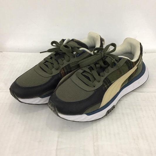 プーマ PUMA スニーカー スニーカー 384186-02 WILD RIDER FLANNEL 24cm 24.0cm ワンポイント カーキ / カーキ /  レディース USED 古着 中古 10122584