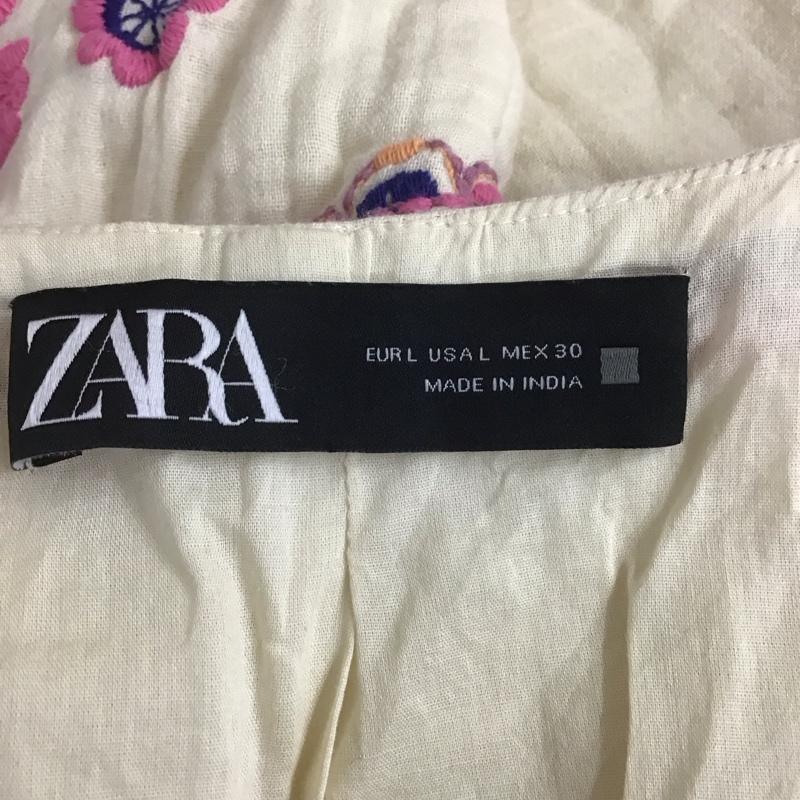 ザラ ZARA ベスト ベスト 6895 022 712 刺繍 L 花柄 アイボリー / アイボリー /  レディース USED 古着 中古 10108555