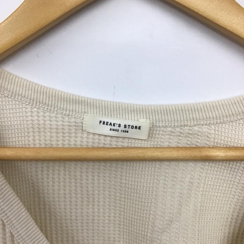 フリークスストア FREAK S STORE Tシャツ 長袖 ヘンリーネック FREE 無地 オフホワイト / オフホワイト /  レディース USED 古着 中古 10147196