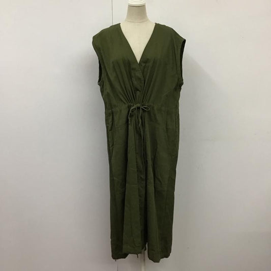 ダブルクローゼット w closet ワンピース ロングスカート ノースリーブワンピース ロングワンピース 前開き 無地 カーキ / カーキ /  レディース USED 古着 中古 10115244