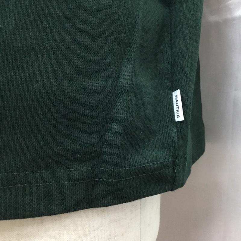 ノーティカ NAUTICA Tシャツ 半袖 半袖カットソー プリントTシャツ クルーネックカットソー S ロゴ、文字 緑 / グリーン /  メンズ USED 古着 中古 10114359