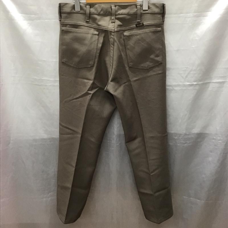 ラングラー Wrangler パンツ スラックス スラックス センタータックパンツ ストレートパンツ 34インチ 無地 茶 / ブラウン /  メンズ USED 古着 中古 10120523