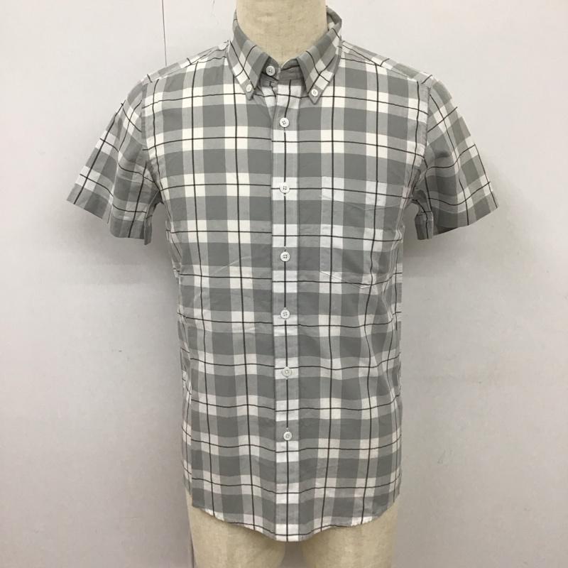 サタデーズサーフニューヨークシティー SATURDAYS SURF NYC シャツ、ブラウス 半袖 ボタンダウン 胸ポケット XS チェック 白 / ホワイト / X 灰 / グレー / X 黒 / ブラック /  メンズ USED 古着 中古 10113086