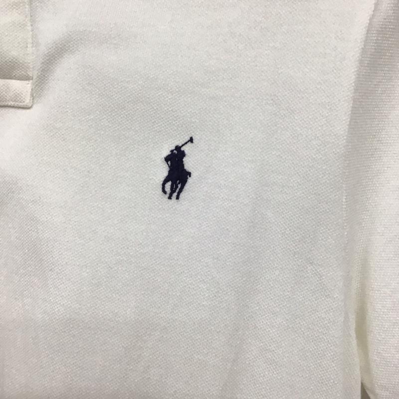 ポロバイラルフローレン Polo by RALPH LAUREN ポロシャツ 半袖 半袖ポロシャツ 半袖カットソー カラーシャツ M ロゴ、文字 白 / ホワイト /  メンズ USED 古着 中古 10130049