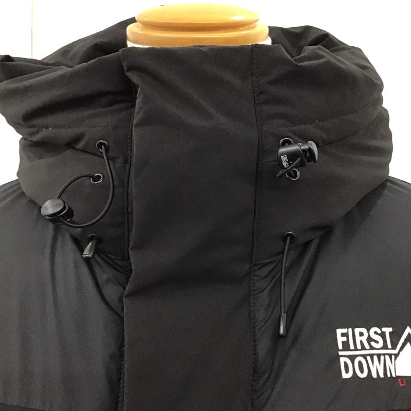 ファーストダウン FIRST DOWN ジャケット、上着 ダウンジャケット 203-1502 ダウンジャケット アウター ジップアップジャケット XL ロゴ、文字 黒 / ブラック /  メンズ USED 古着 中古 10119993