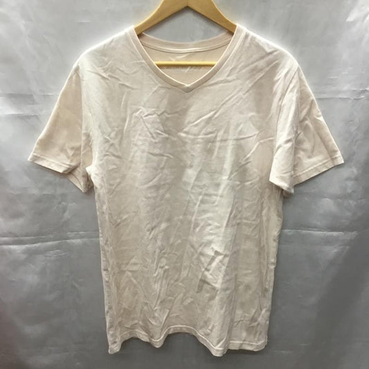 ナノユニバース nano・universe Tシャツ 半袖 Vネック M 無地 桃 / ピンク /  メンズ USED 古着 中古 10109706