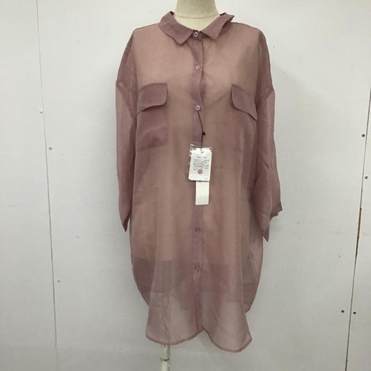 ヘザー Heather シャツ、ブラウス 半袖 オーガンジーシアーシャツ FREE 無地 桃 / ピンク /  レディース USED 古着 中古 10105874