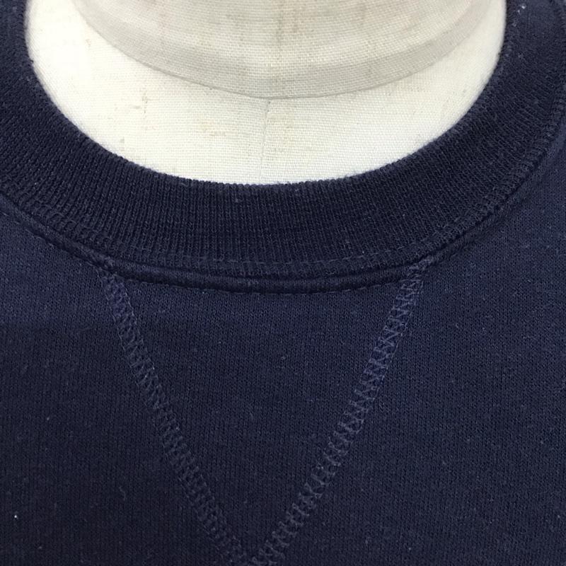 古着 USED トレーナー 長袖 長袖トレーナー スウェット クルーネック リブスウェットカットソー 古着 XL ロゴ、文字 紺 / ネイビー /  メンズ USED 古着 中古 10124702