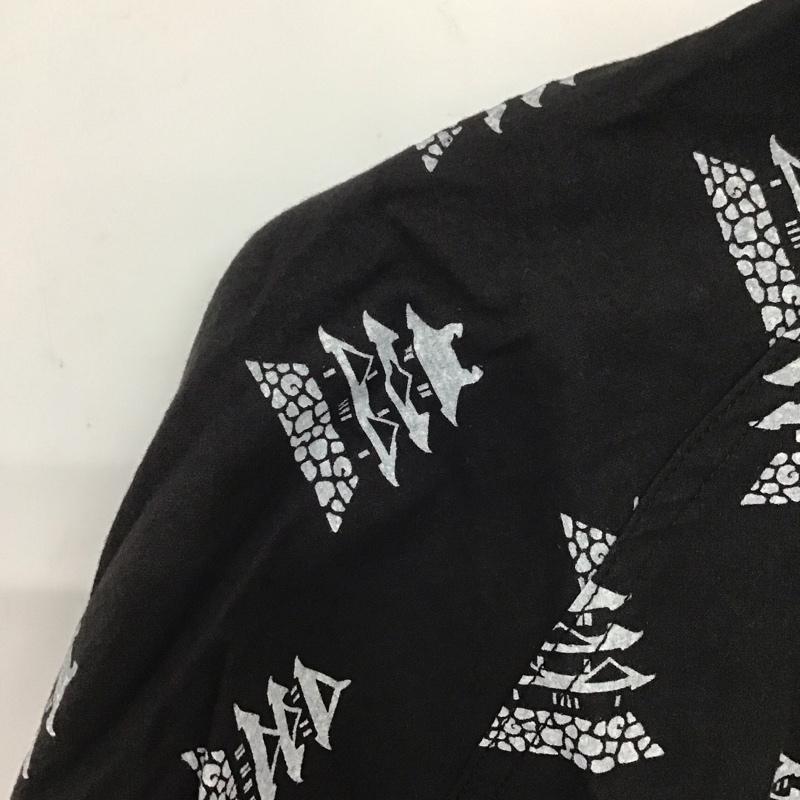 ゴースローキャラバン go slow caravan シャツ、ブラウス 長袖 360245 長袖シャツ プリントシャツ 4 プリント 黒 / ブラック /  メンズ USED 古着 中古 10138168