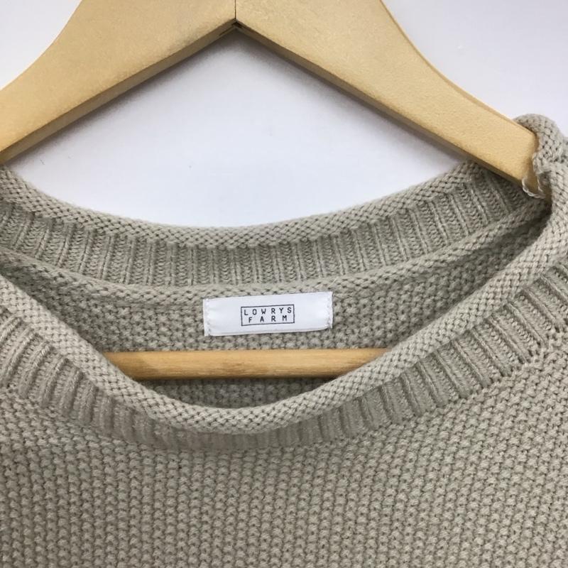 ローリーズファーム LOWRYS FARM ニット、セーター 長袖 長袖ニットカットソー クルーネック セーター FREE 無地 ベージュ / ベージュ /  レディース USED 古着 中古 10147651
