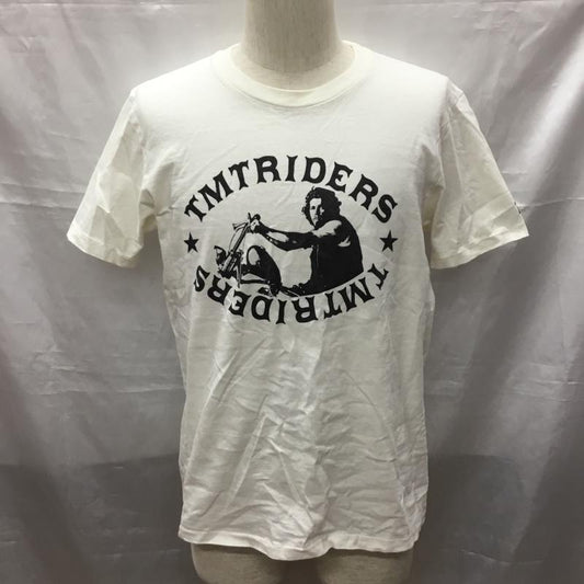 ティーエムティー TMT Tシャツ 半袖 半袖カットソー プリントTシャツ クルーネックカットソー L プリント 白 / ホワイト /  メンズ USED 古着 中古 10116023