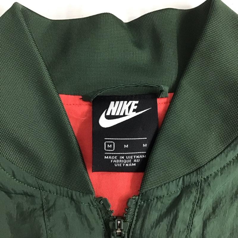 ナイキ NIKE ジャケット、上着 ジャケット、ブレザー ar2215-370 ナイロンジャケット 前ボタン アウター M ロゴ、文字 緑 / グリーン /  メンズ USED 古着 中古 10123067