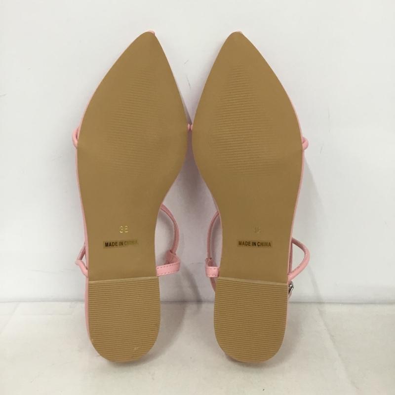 ミスティック mystic サンダル サンダル ストラップフラットサンダル 38 箱有 無地 桃 / ピンク /  レディース USED 古着 中古 10146269