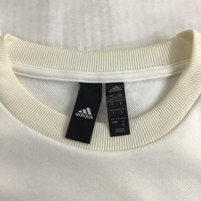 アディダス adidas トレーナー 長袖 DN1451 クルーネック スウェット M ロゴ、文字 白 / ホワイト /  メンズ USED 古着 中古 10123283
