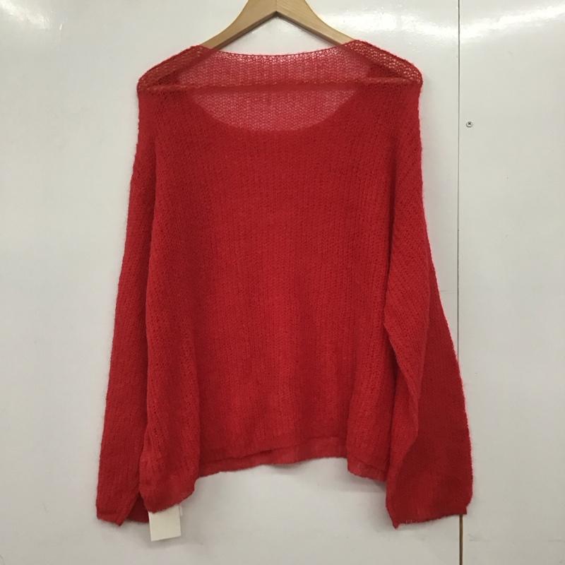 ティティベイト titivate ニット、セーター 長袖 xp4109 長袖ニットカットソー シースルーニットカットソー FREE 無地 赤 / レッド /  レディース USED 古着 中古 10142482