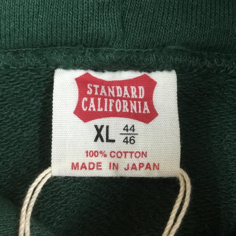 スタンダード カリフォルニア STANDARD CALIFORNIA パーカー 長袖 SD US COTTON LOGO HOOD SWEAT XL ロゴ、文字 X プリント 緑 / グリーン /  メンズ USED 古着 中古 10108200