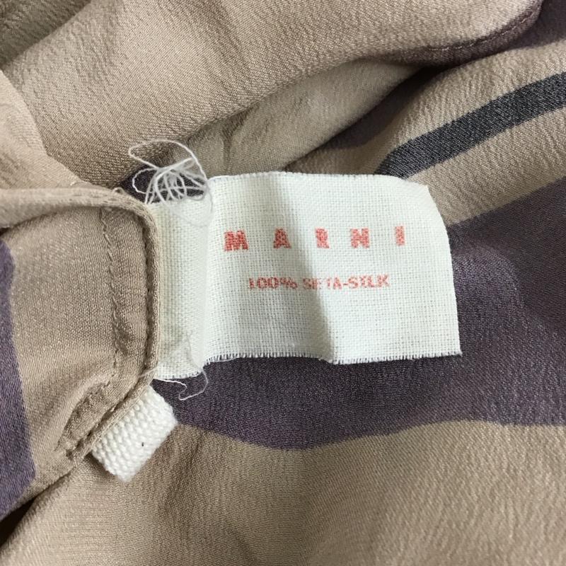 マルニ MARNI ワンピース ロングスカート ロングワンピース ノースリーブワンピース フレアワンピース 40 ストライプ マルチカラー / マルチカラー /  レディース USED 古着 中古 10111777