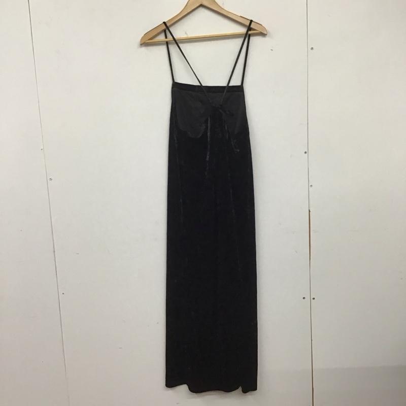 ローリーズファーム LOWRYS FARM ワンピース ロングスカート ロングワンピース ノースリーブワンピース タイトスカート FREE 無地 黒 / ブラック /  レディース USED 古着 中古 10142072