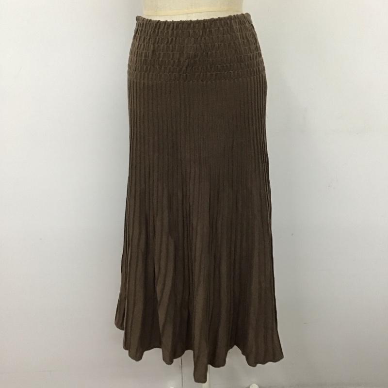 ミラオーウェン Mila Owen スカート ロングスカート 09wn0195130 0 無地 茶 / ブラウン /  レディース USED 古着 中古 10121540